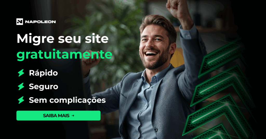 Migração gratuita Napoleon Hospedagem transferência sites zero downtime suporte técnico