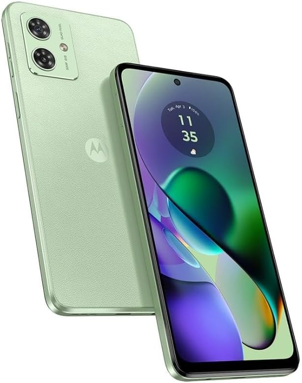Smartphone Moto G54 verde com câmera dupla e tela punch-hole